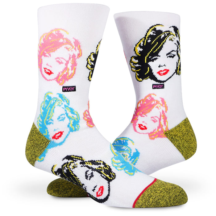 All over cotton print Marilyn Monroe socks by PYVOT.
