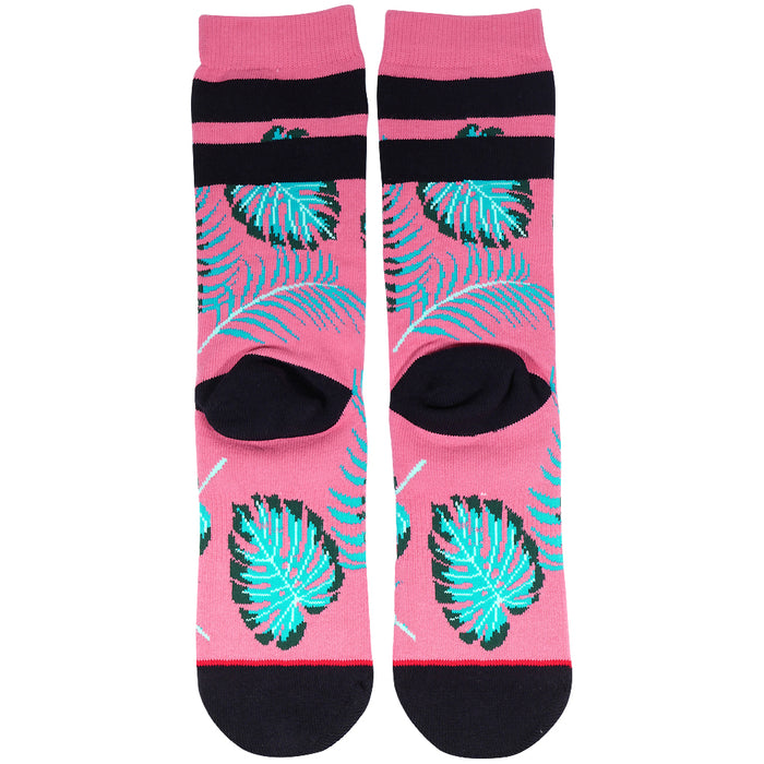 Floral print socks by PYVOT . These leave and flower pattern socks are perfect for any occasion with premium combed cotton and anti-microbial yarns only from PYVOT.